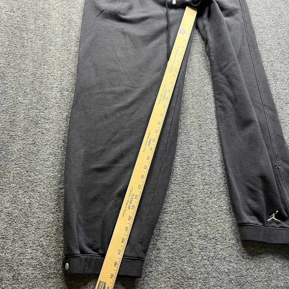 Jordan Sweatpants Mens Medium Gray Jumpman Fleece Joggers Snap Athletic Pants - Picture 5 of 16